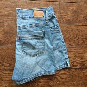 levi's khaki denim shorts